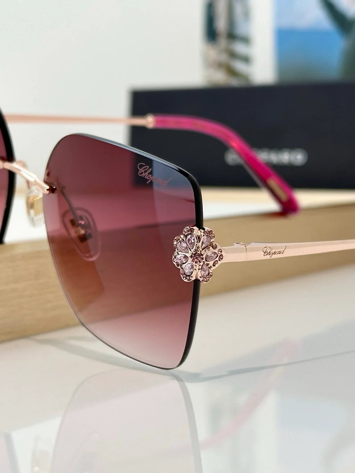 Chopard VCHL60S - 08FC Polished Copper Woman Sunglasses  ✨