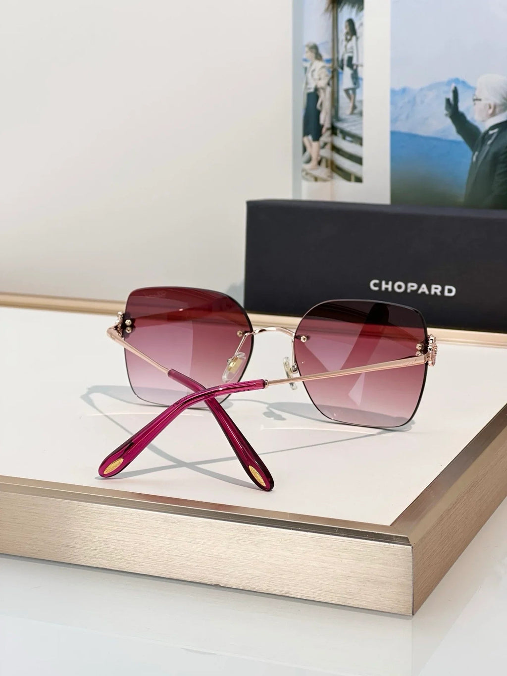Chopard VCHL60S - 08FC Polished Copper Woman Sunglasses  ✨