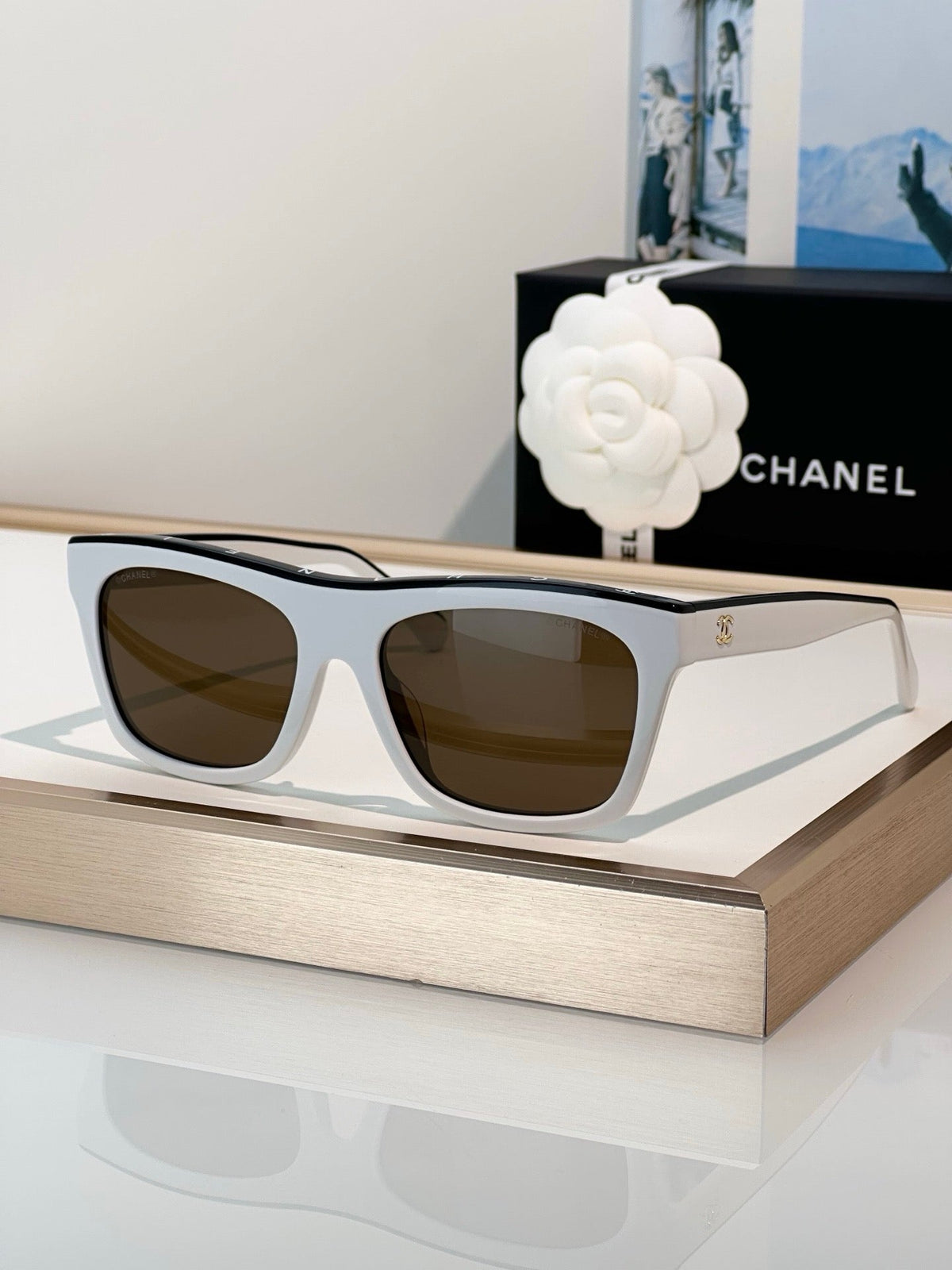 CHANEL5569 Acetate Square Sunglasses Chanel Eyewear  🖤