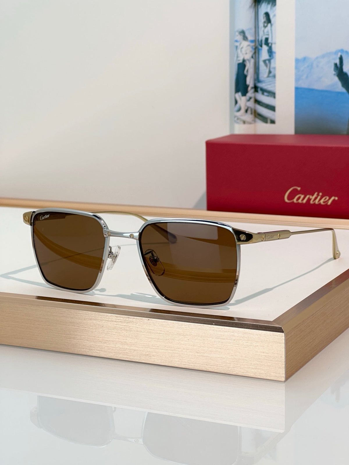 Cartier PREMIÈRE DE CARTIER CT0614O 002 Titanium Sunglasses 🐆