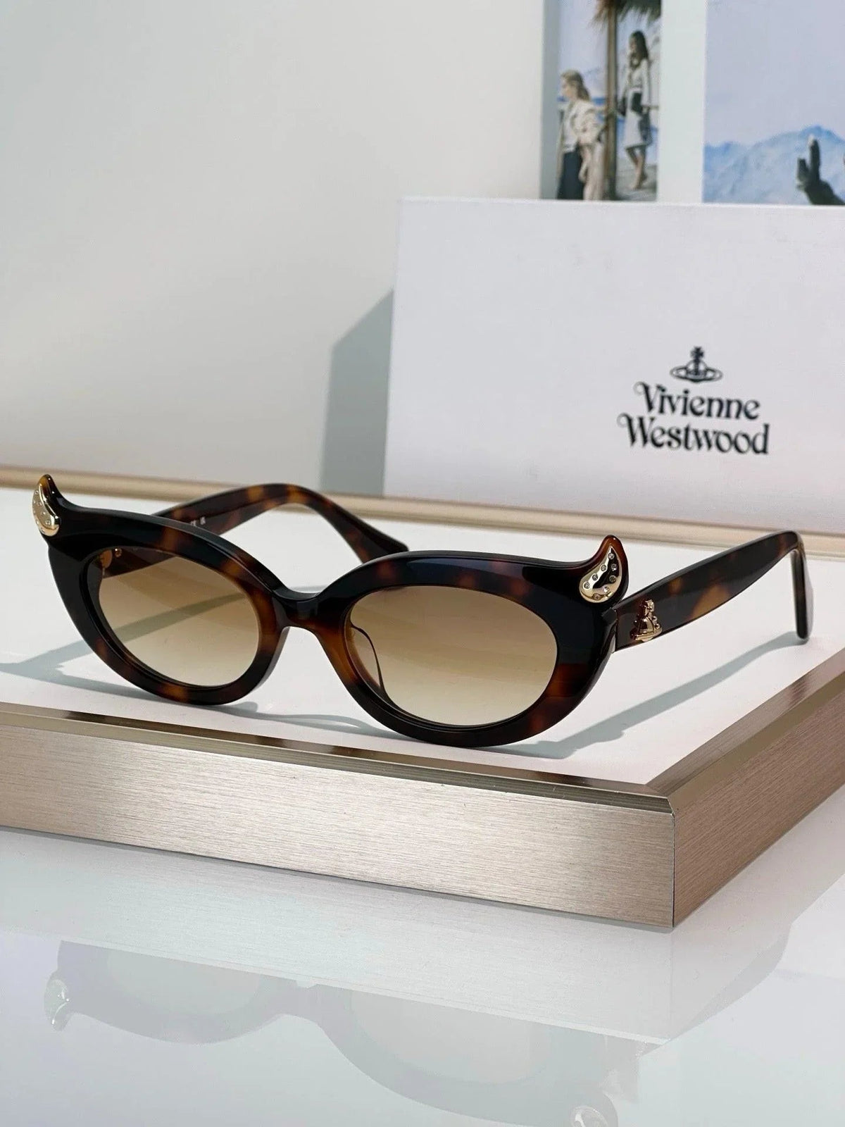 Vivienne Westwood SOO Sunglassess 5099  Little devil horn Saturn Logo cat's eye ✨