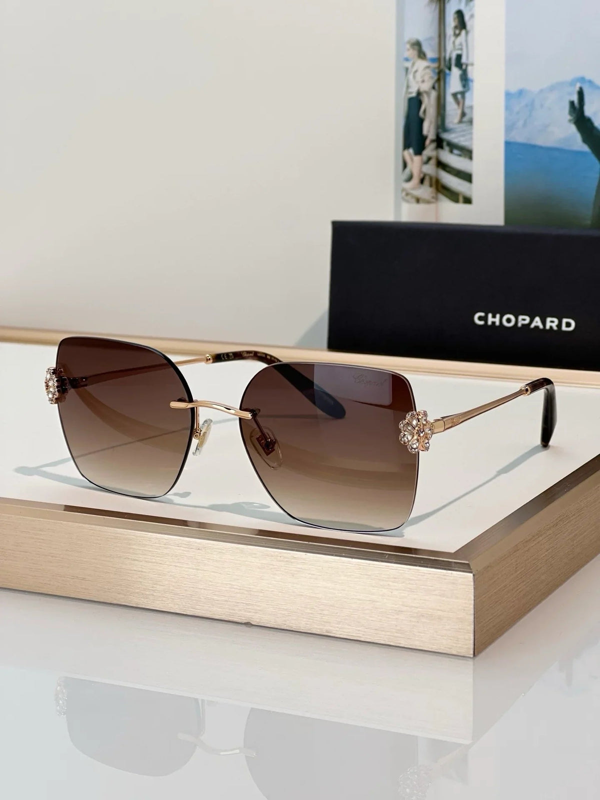 Chopard VCHL60S - 08FC Polished Copper Woman Sunglasses  ✨