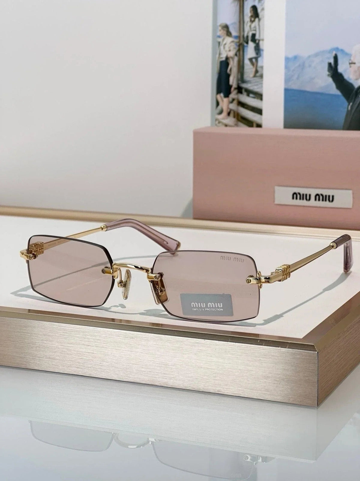 MIU MIU  B50S 26C09Z Old Gold Sunglasses✨