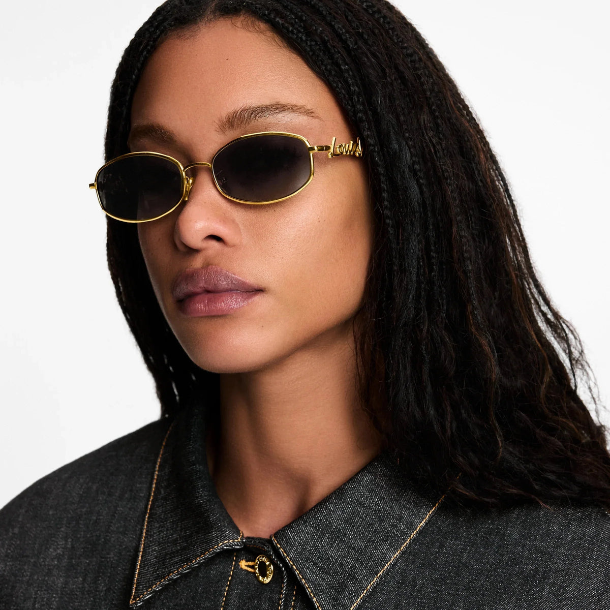 Louis Vuitton Z3171U LV Script Metal Round Sunglasses ✨