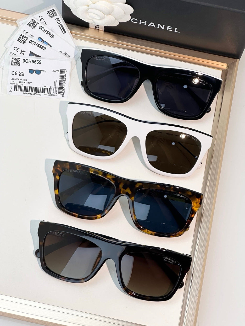 CHANEL5569 Acetate Square Sunglasses Chanel Eyewear  🖤