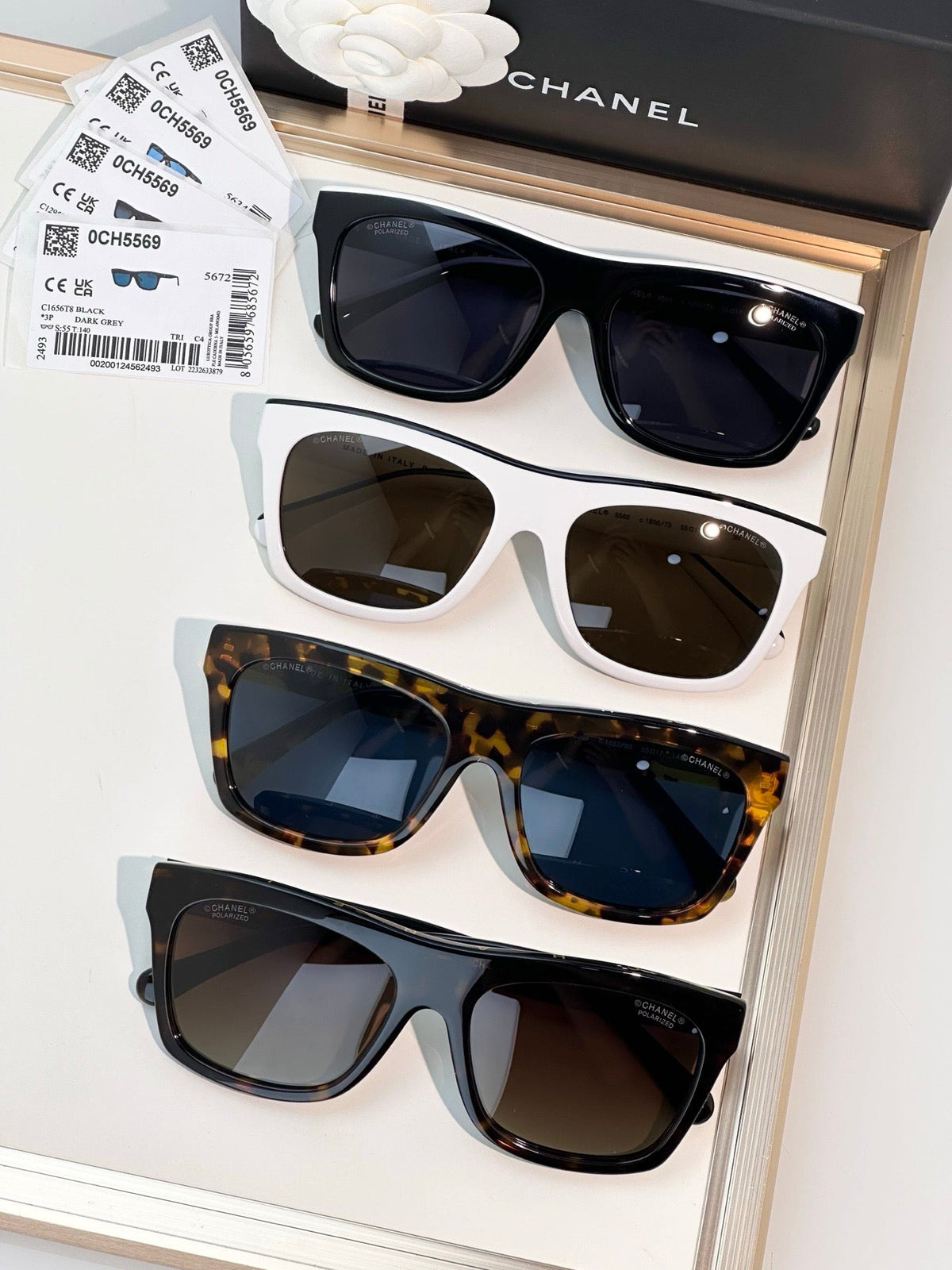 CHANEL5569 Acetate Square Sunglasses Chanel Eyewear  🖤