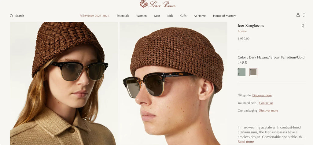 Loro Piana ICER Acetate Unisex Sunglasses 🍂