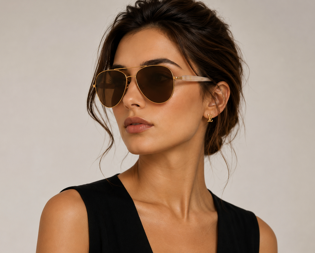 Louis Vuitton Z3463U LVision Light Pilot Sunglasses ✨